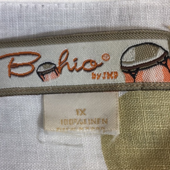 🎉Bohio 100% Linen Hawaiian Shirt 1X - Picture 6 of 6